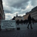 Flick International Abandoned protest signs in a somber Brussels square