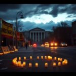 Flick International Candlelight vigil on Pearl Street in Boulder, Colorado, symbolizing hope amidst darkness
