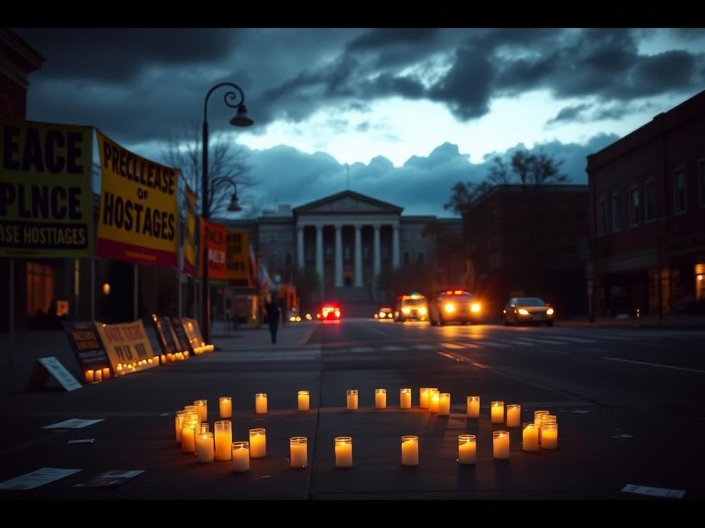 Flick International Candlelight vigil on Pearl Street in Boulder, Colorado, symbolizing hope amidst darkness