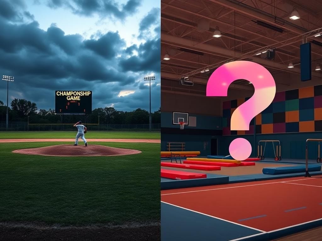 Flick International A split-image comparing contrasting sports environments in the transgender athlete debate