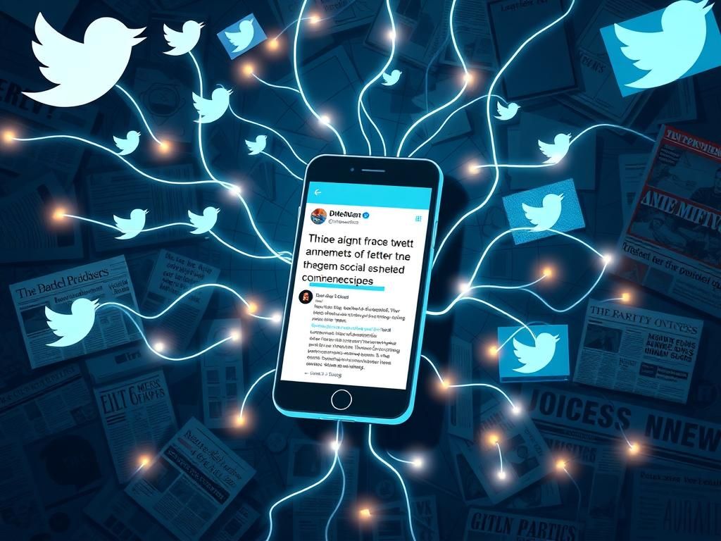 Flick International A dramatic digital representation of social media chaos, features a glowing smartphone surrounded by tangled threads symbolizing online arguments.