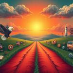 Flick International Symbolic landscape illustrating reconciliation between traditional American values and technological progress