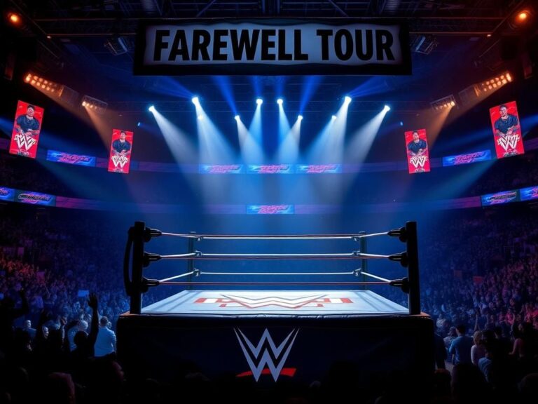 Flick International A vibrant wrestling ring set for John Cena's farewell tour
