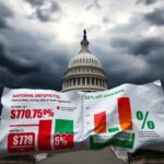Flick International Dramatic scene in front of the U.S. Capitol Building highlighting budget tensions