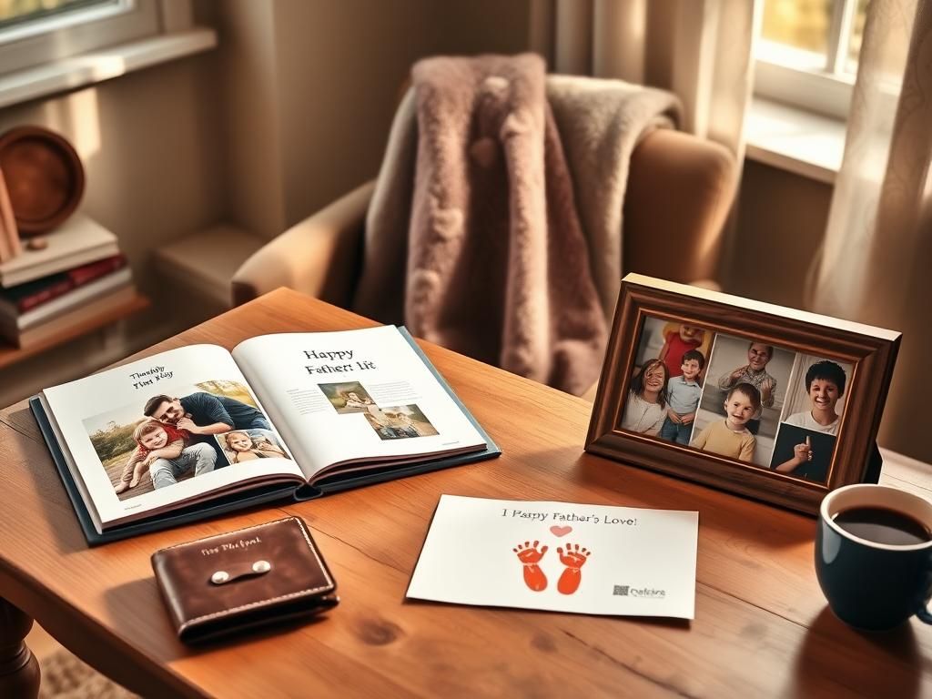 Flick International A cozy display of thoughtful Father's Day gifts on a wooden table
