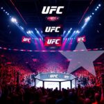 Flick International Vibrant sports arena atmosphere during UFC 316 with excited crowd and octagon