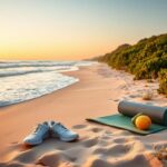 Flick International A serene beach landscape at sunrise representing aging gracefully