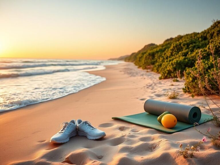 Flick International A serene beach landscape at sunrise representing aging gracefully