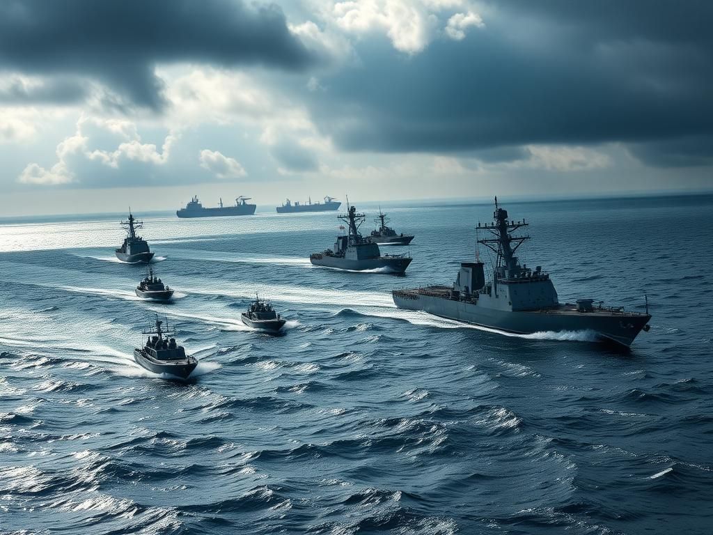 Flick International NATO naval exercise featuring military vessels in the Baltic Sea