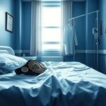 Flick International Empty hospital bed with personal items symbolizing Ben Askren's health battle