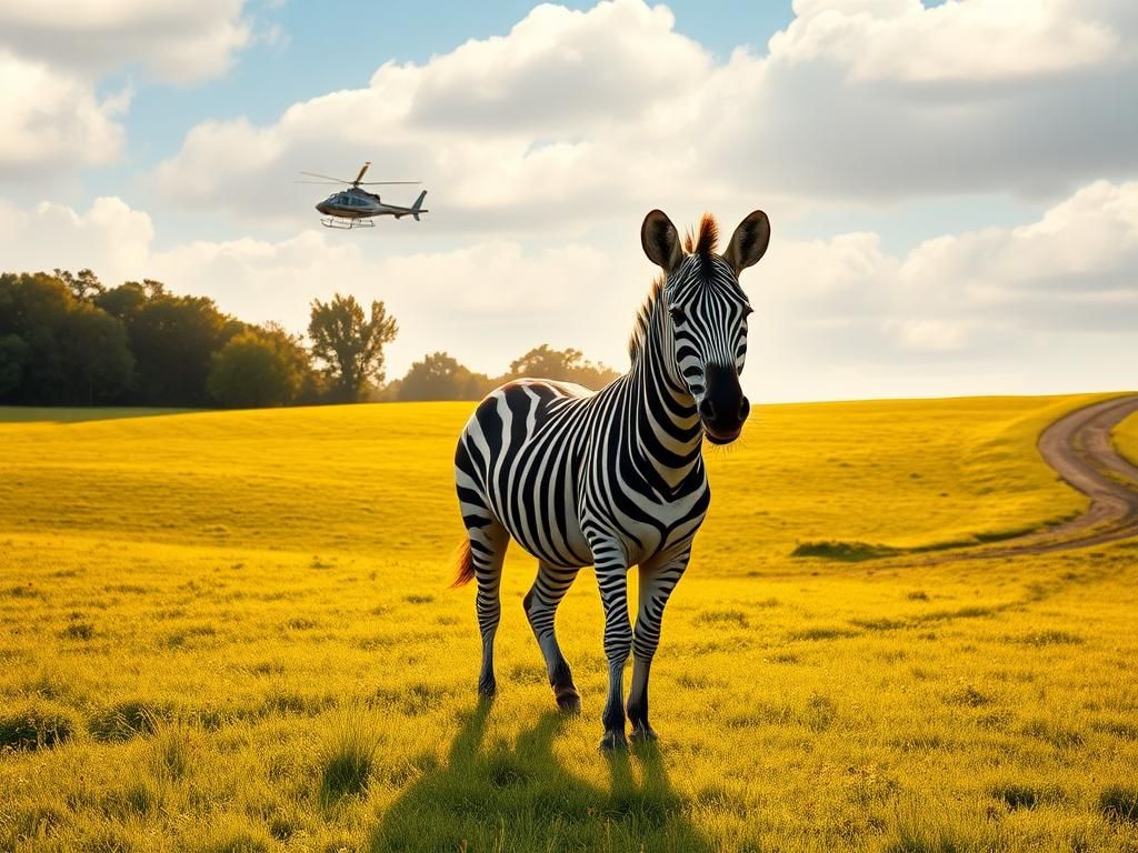 Flick International A majestic zebra stands in a Tennessee pasture during its dramatic rescue.