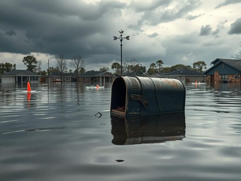 Flick International A flooded Texas neighborhood with submerged homes and debris