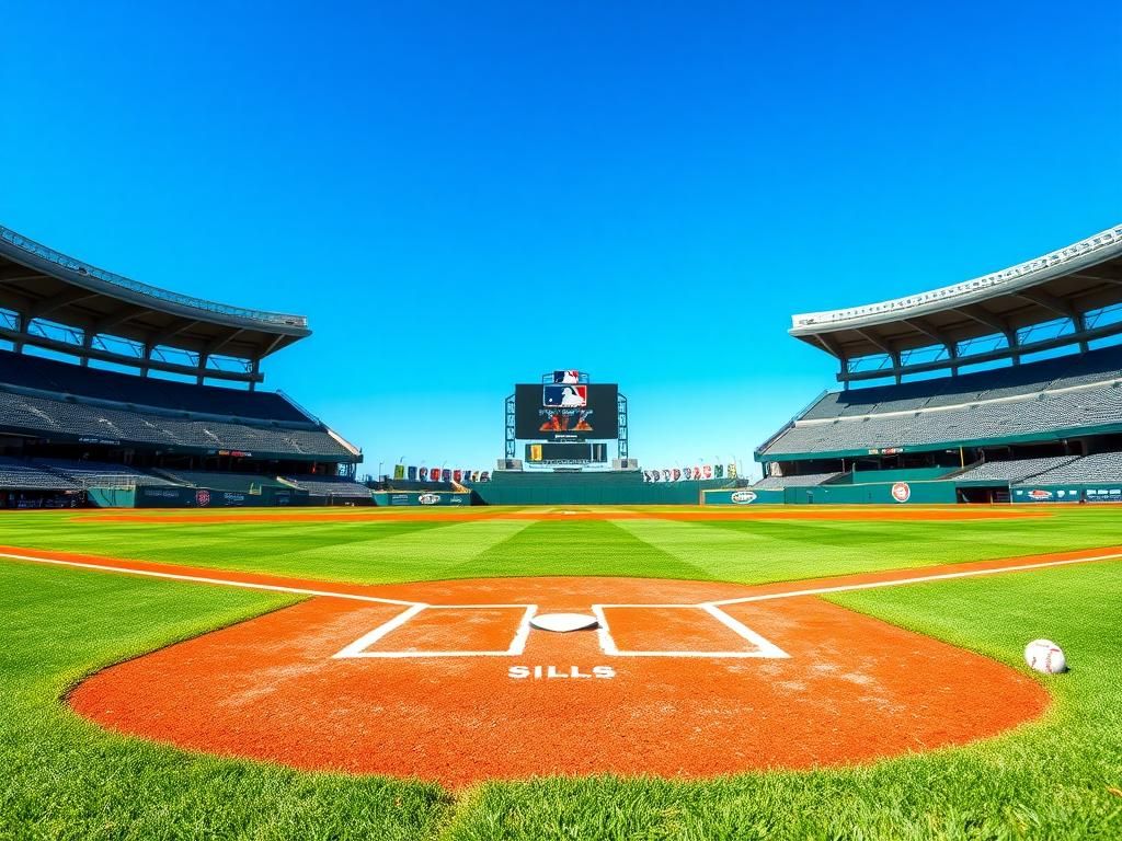 Flick International A baseball diamond featuring a high-tech automated balls and strikes system above home plate