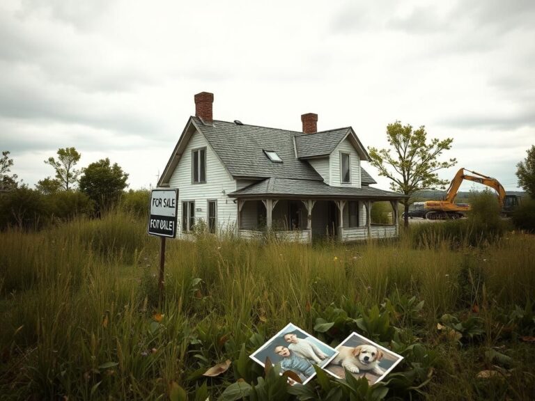 Flick International A dilapidated house overgrown with nature, symbolizing lost childhood memories