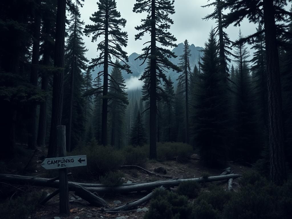 Flick International Dense landscape of Idaho's Sawtooth National Forest with towering pine trees and mist