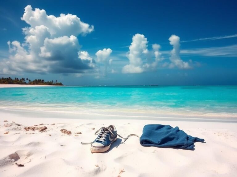 Flick International A serene beach scene in the Turks and Caicos Islands showcasing white sand and turquoise waters