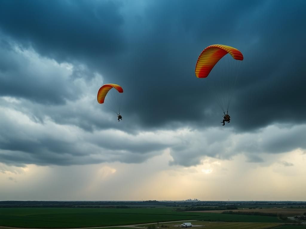 Flick International Skydiving accident in Rochelle, Illinois with two parachutes in midair collision