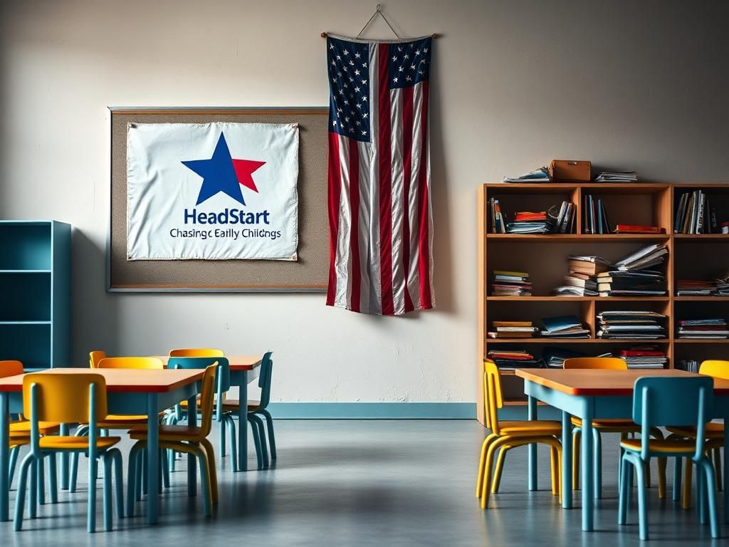 Flick International Conceptual representation of a neglected classroom, highlighting the impact of policy changes on early childhood education.