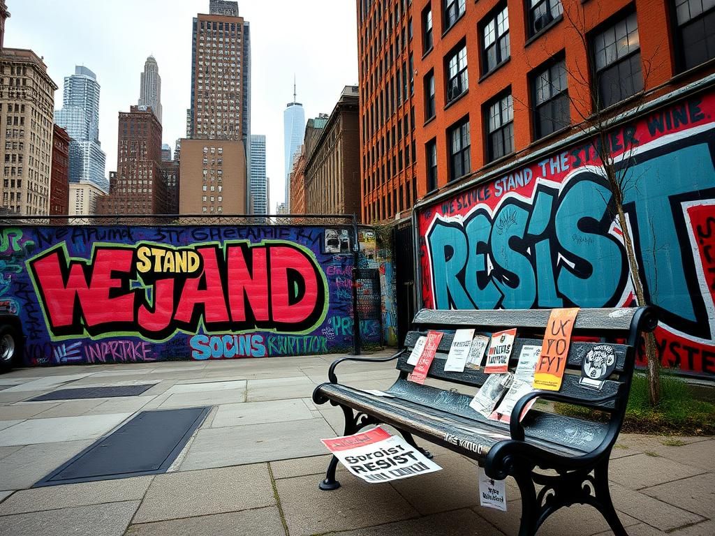 Flick International Vibrant mural in New York City showcasing political activism
