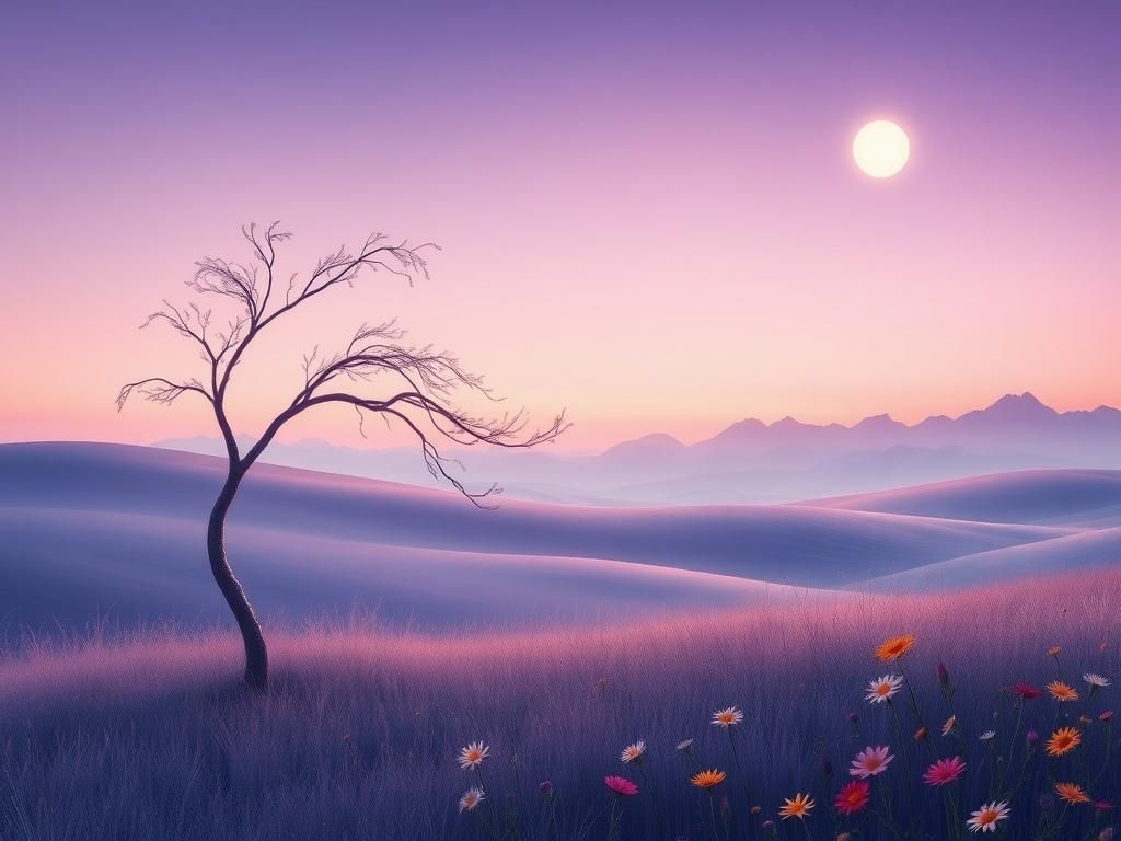 Flick International Abstract landscape symbolizing life, loss, and legacy