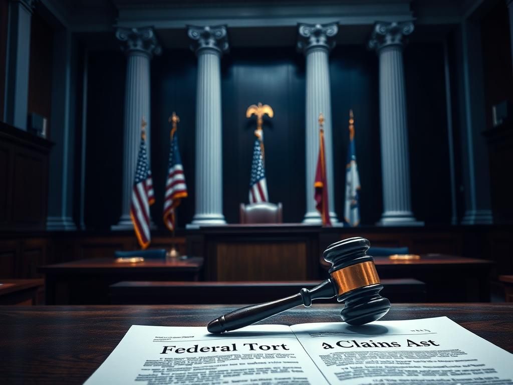 Flick International Dramatic courtroom scene depicting an empty witness stand symbolizing Mahmoud Khalil's absence