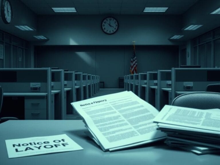 Flick International Empty office space in a federal building indicating layoffs