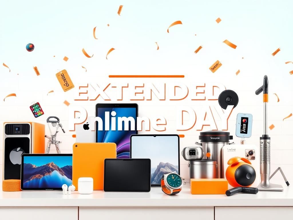 Flick International A vibrant collage of electronic devices and household gadgets available for extended sale after Prime Day