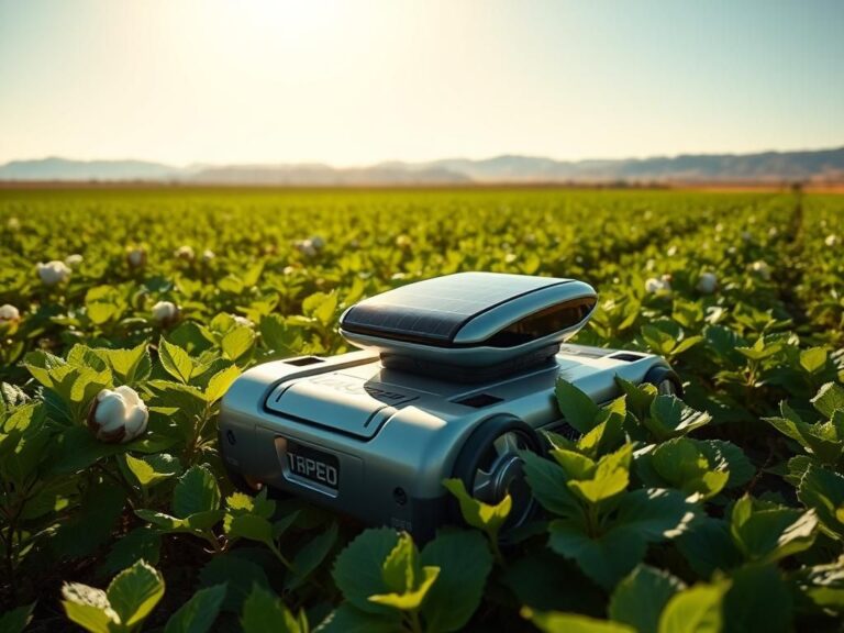 Flick International Solar-powered robot working in cotton and soy fields