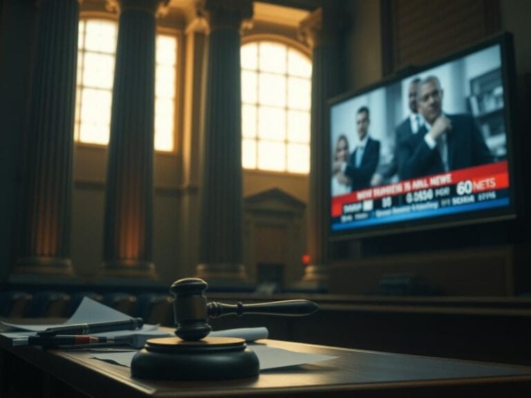 Flick International A gavel on a wooden bench in a dramatic courtroom scene, representing justice and authority in a high-stakes lawsuit.