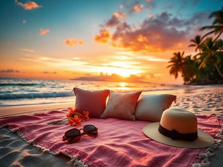 Flick International Heidi Klum and Tom Kaulitz enjoying a romantic tropical beach getaway at sunset