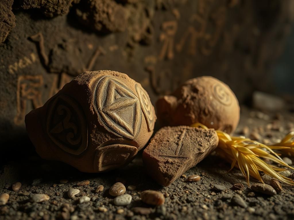 Flick International Close-up of ancient pottery fragments with rice phytoliths in a Guam cave