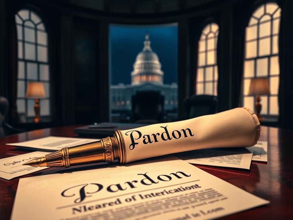 Flick International Ornate autopen surrounded by legal documents and parchment scroll in a polished office setting