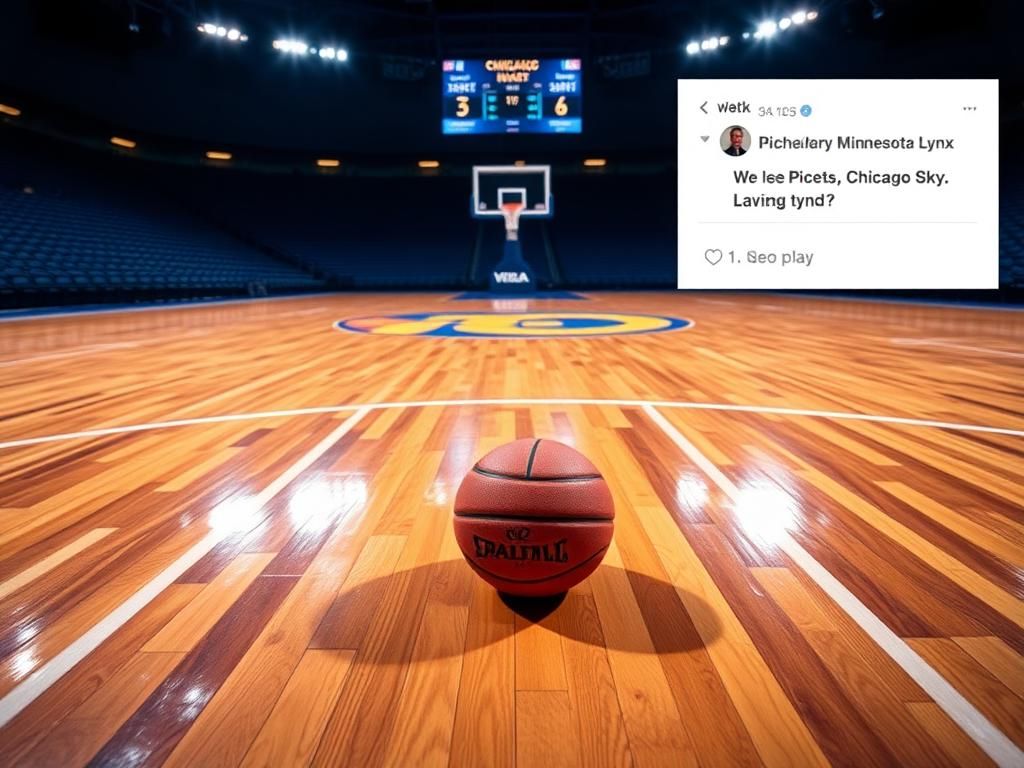 Flick International Abandoned basketball on a vibrant court highlighting a missed opportunity