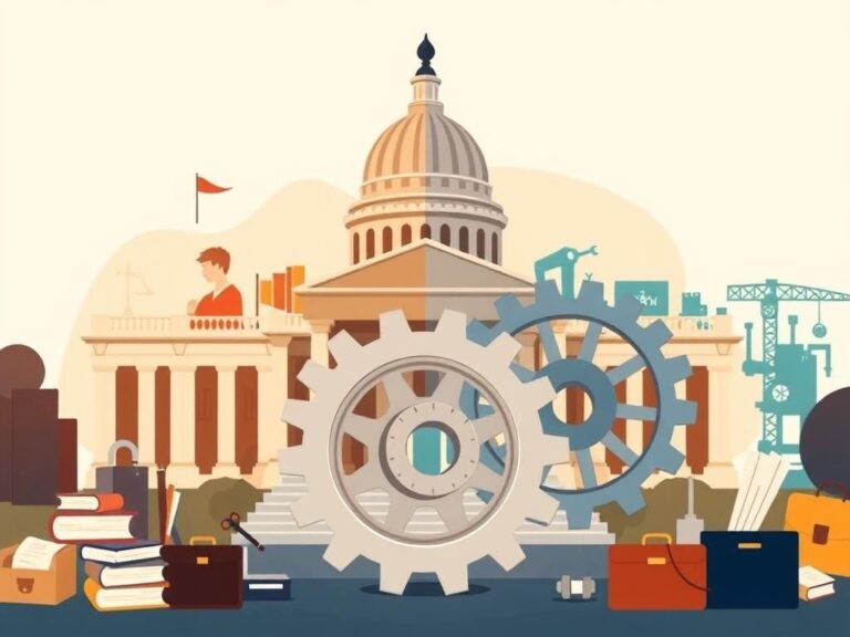 Flick International Abstract representation of the merger between education and labor sectors in a federal government setting