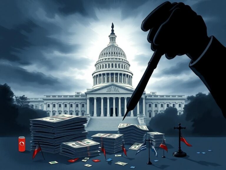 Flick International Dramatic illustration of the U.S. Capitol surrounded by shadows, symbolizing Senate tension