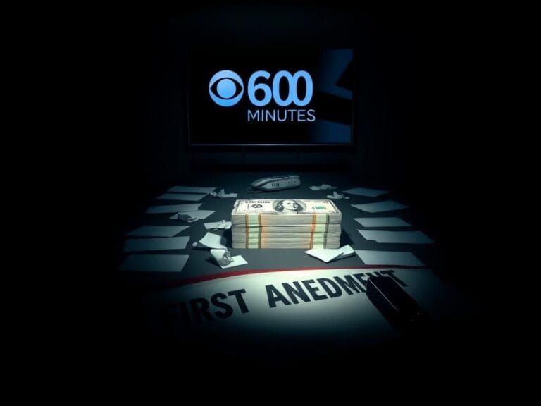 Flick International Dimly lit corporate boardroom with crumpled papers and a $30 Million Settlement stack