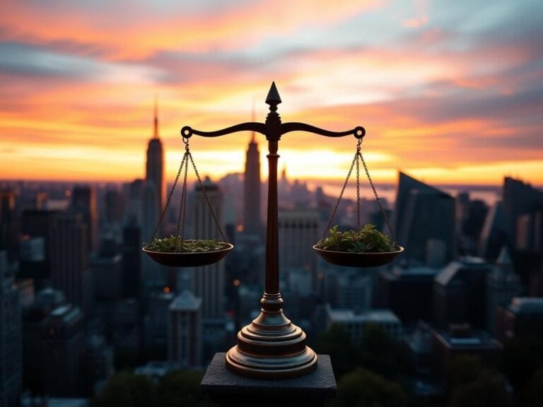 Flick International Serene New York City skyline at dusk showcasing democratic values