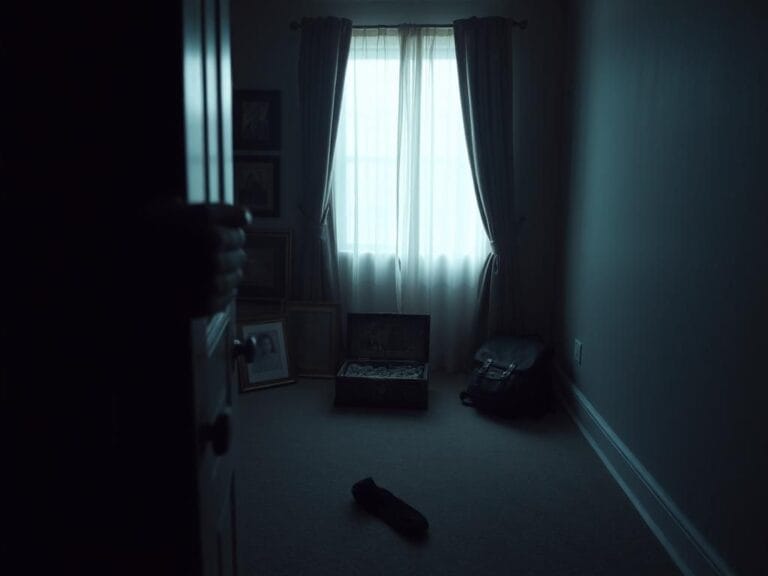 Flick International Shadowy perspective of an empty room during a tense moment