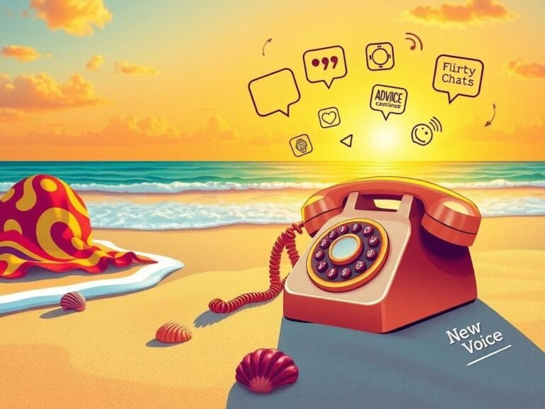 Flick International Vintage rotary phone on a sun-kissed sandy beach surrounded by seashells and beach towels