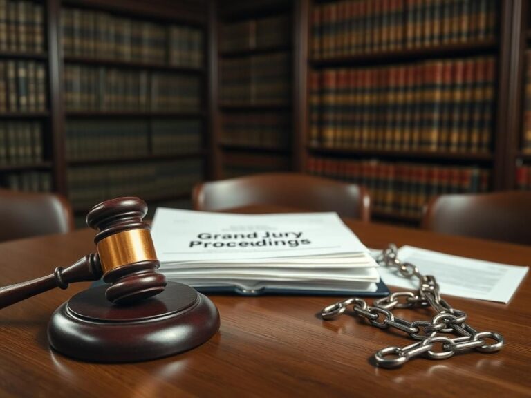 Flick International Close-up of a gavel alongside legal documents in a courtroom setting