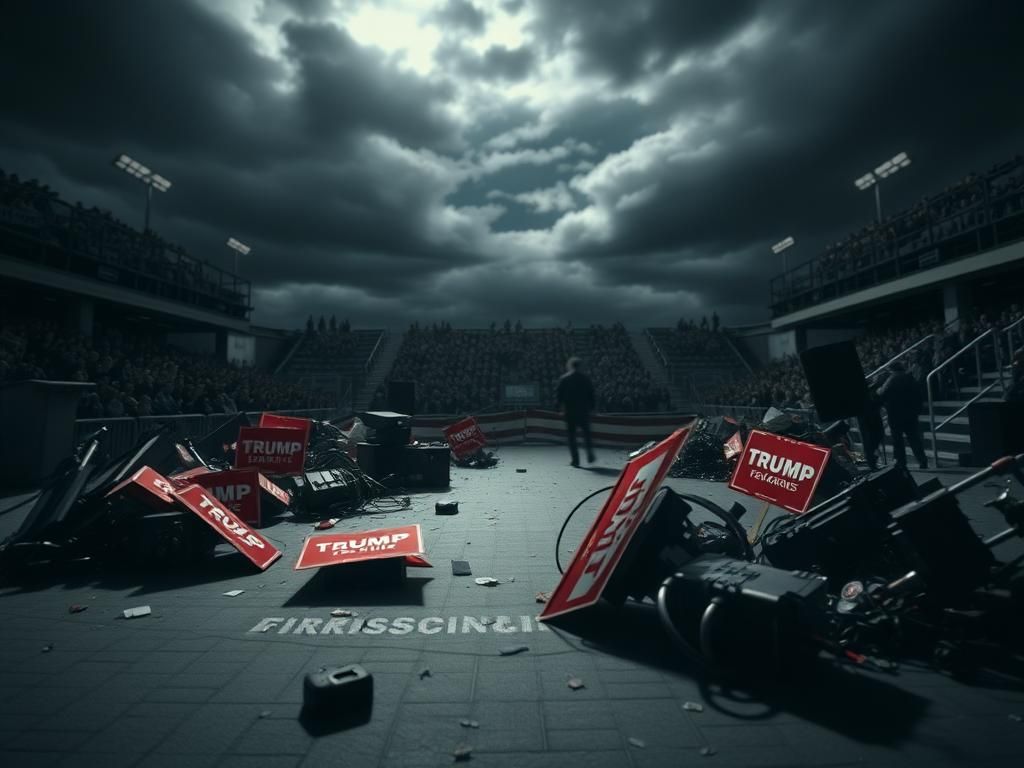 Flick International Chaotic political rally venue after Trump assassination attempt