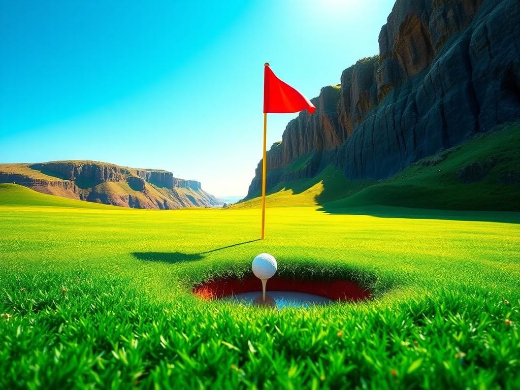 Flick International Matt Fitzpatrick preparing to chip the ball at the 16th hole during The Open