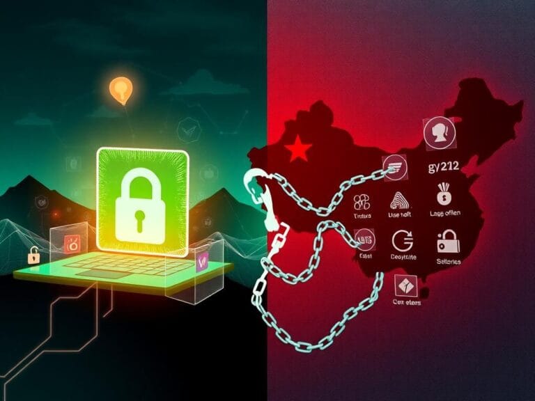 Flick International Abstract representation of an e-commerce app's interface contrasting a secure digital environment with elements of data theft