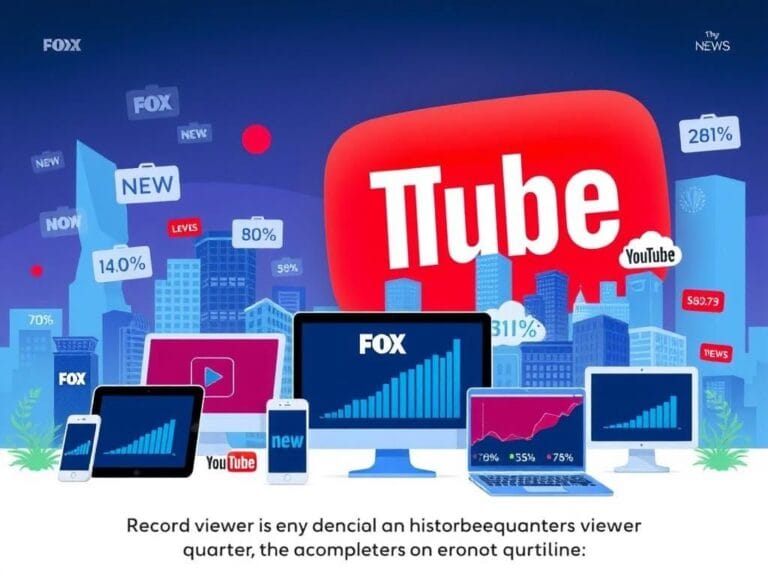 Flick International A dynamic illustration depicting digital devices showcasing viewer statistics