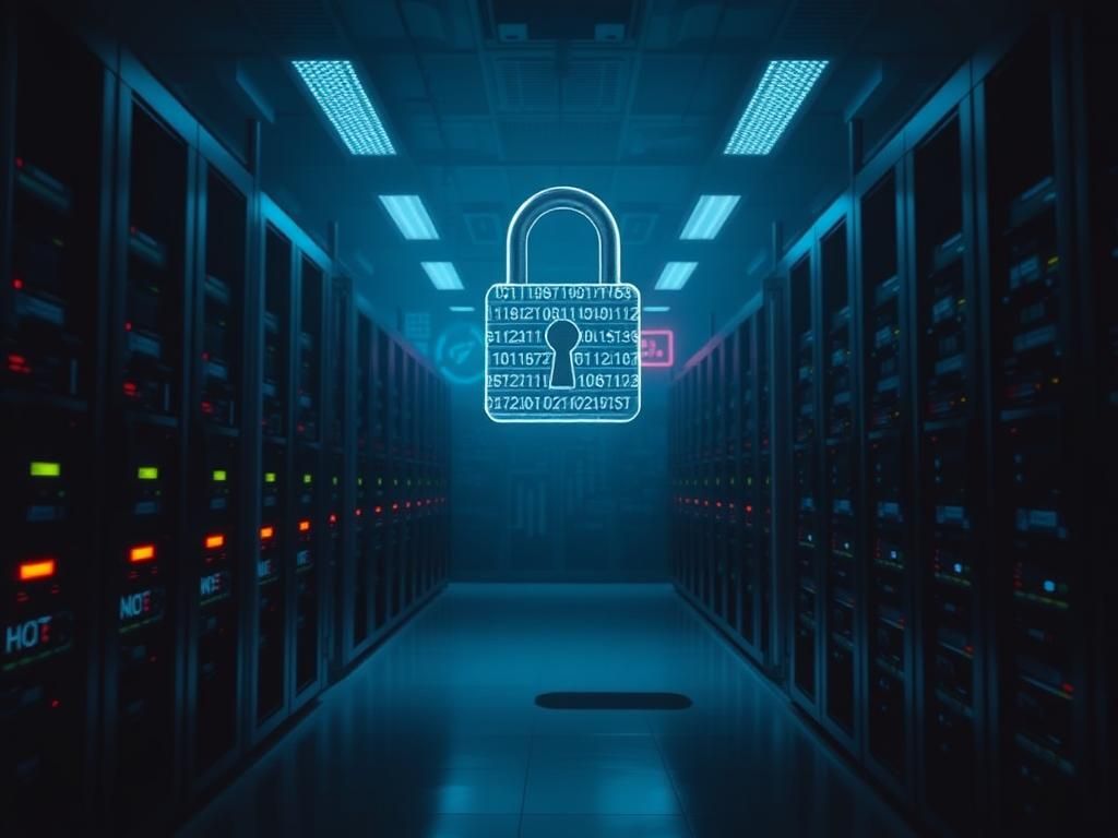 Flick International High-tech server room showcasing cloud computing technology and security concerns