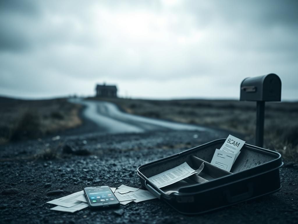 Flick International A lonely car parked beside a winding road symbolizing a heartbroken man's long journey