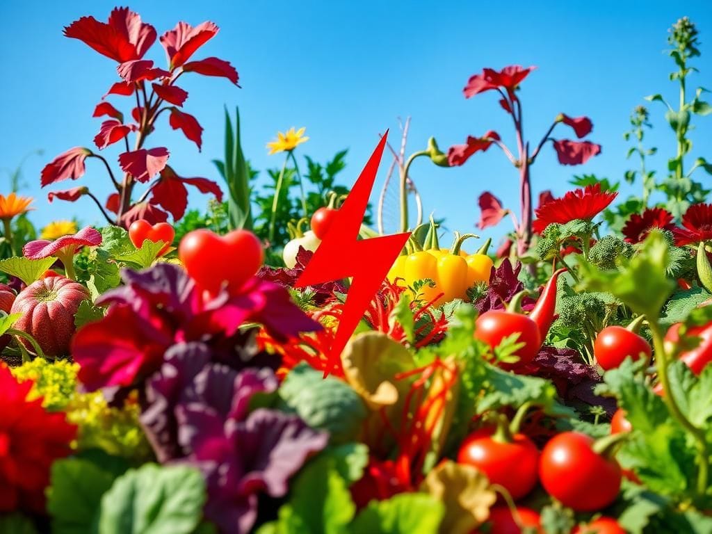 Flick International A vibrant garden filled with colorful vegetables representing vegetarian ambition