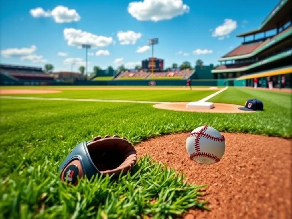 Flick International Ronald Acuna Jr. executing a double play with incredible arm strength on a vibrant baseball diamond
