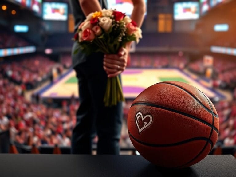 Flick International Romantic moment captured at WNBA All-Star festivities with intertwined hands and bouquet of flowers