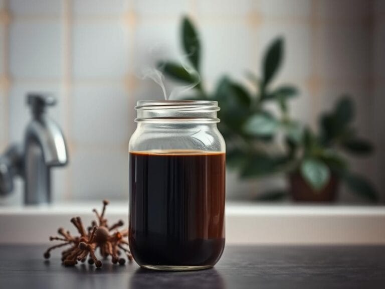 Flick International Serene bathroom setting with a glass jar of brewed coffee and steam